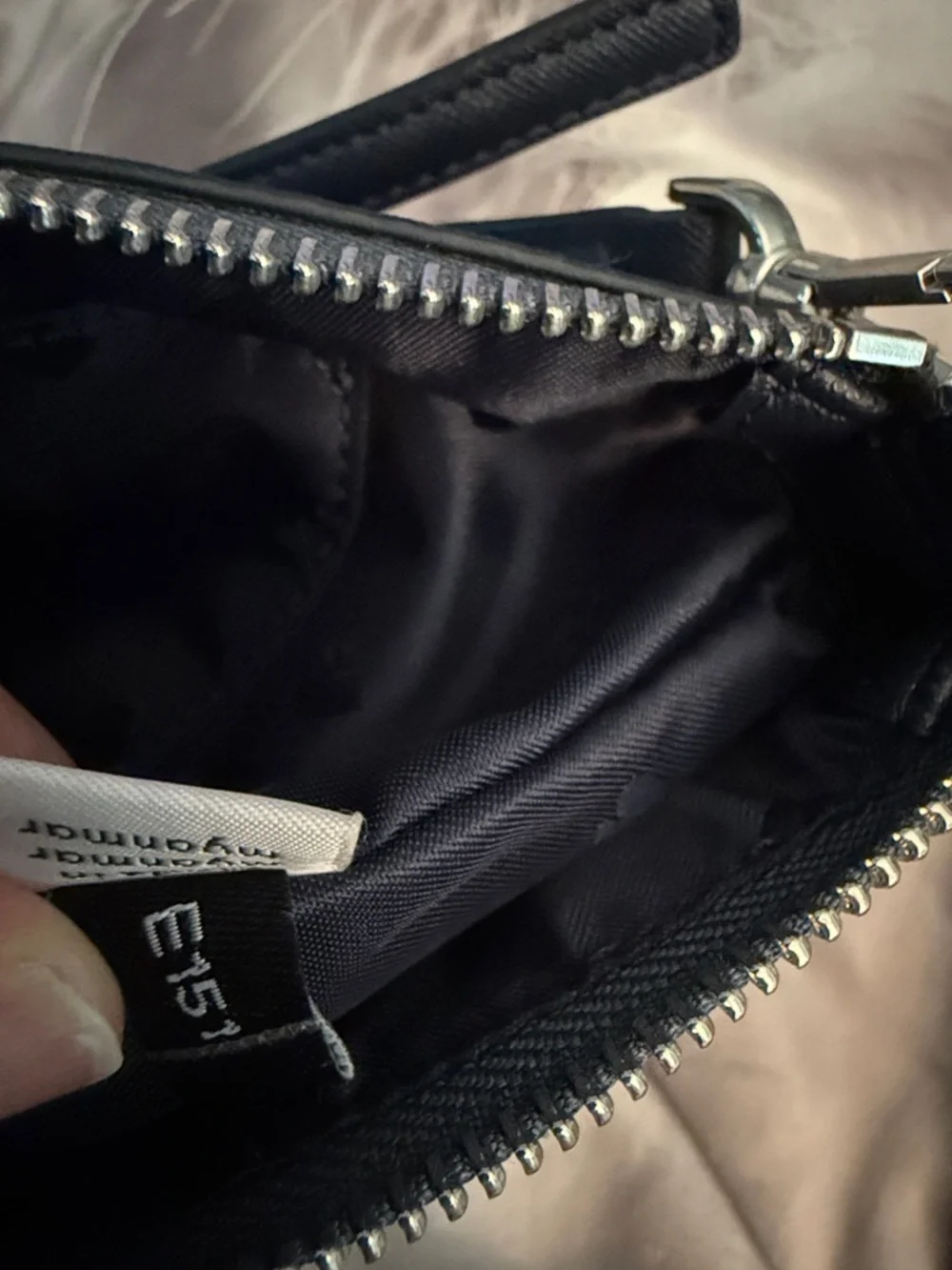 Kate Spade blue  Metallic Glitter Shoulder Tote with navy blue handle and strap. - Picture 10 of 11